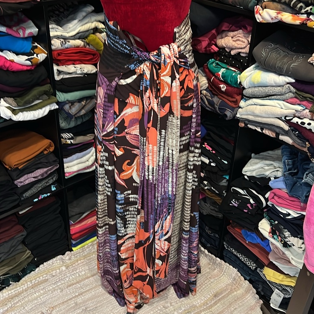 #209. 2/$63 Lane Bryant maxi skirt with wrap ties. 22/24w
